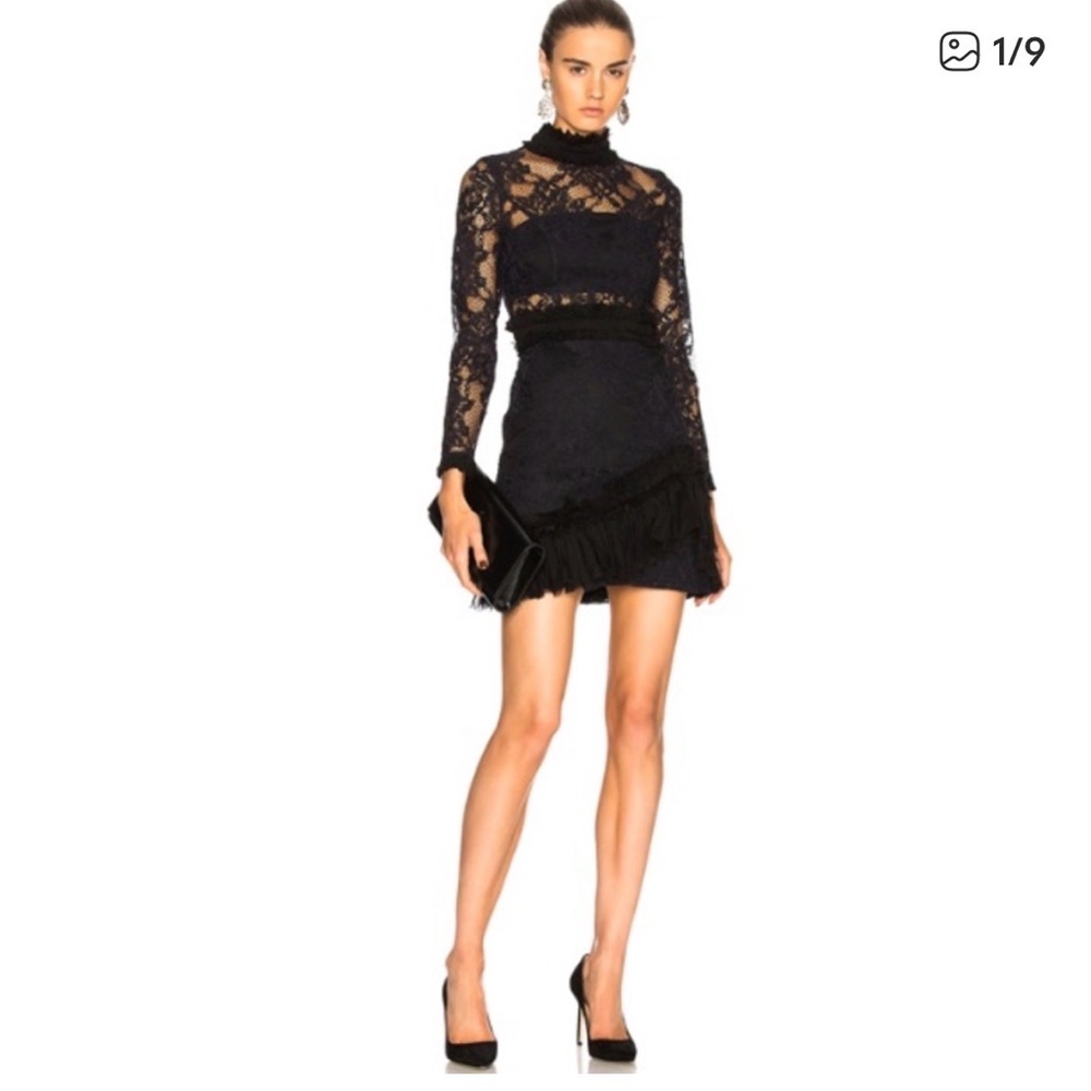 NWOT Alexis Black Lace Wilhemina Cocktail Dress